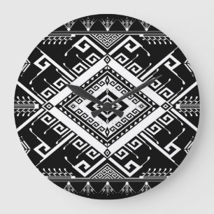 Etnisch geometrische Indiase grens, abstract. Grote Klok