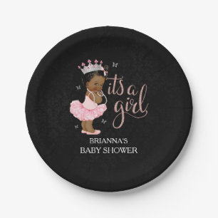Etnisch Het is een Meisje Prinses Baby shower bord