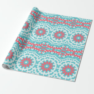  etnisch kleurrijk bohemisch patroon in helder cadeaupapier