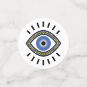 Etnisch kwaad oogbescherming, Grieks blauw oog amu Confetti (Kleine voorkant)