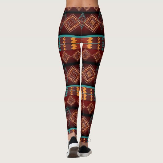 etnisch naadloos patroon leggings (Achterkant)
