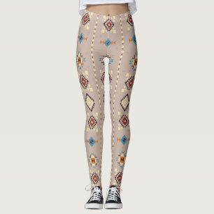 Etnisch: naadloos tribaal patroon leggings