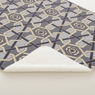 Etnisch Oosters Ornament Borduurpatroon Sherpa Deken