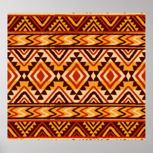 Etnisch Ornament Navajo: naadloos Poster