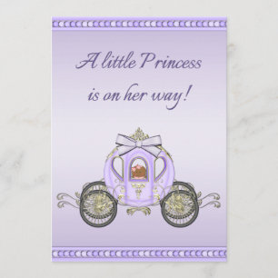 Etnisch Paarse Prinses Coach Meisjes Baby shower Kaart