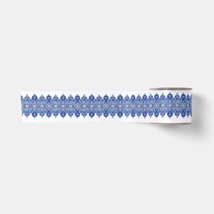 Etnisch Patroon blauw en paarse lint