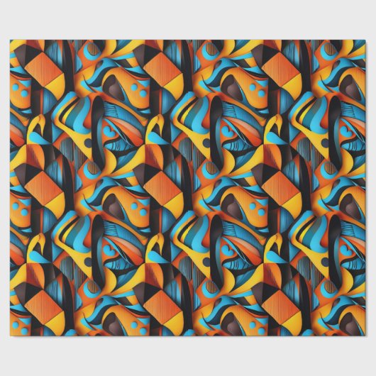 Etnisch patroon, Etnisch ontwerp, Etnisch Cadeaupapier (Zoom)