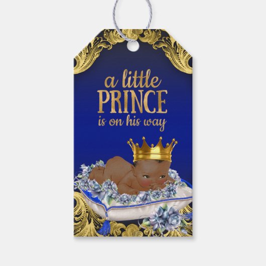 Etnisch Prince-Baby shower Cadeaulabel (Voorkant)
