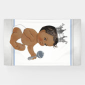 Etnisch Prince-Baby shower Spandoek (Horizontaal)