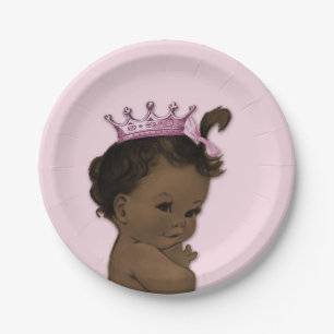  Etnisch Prinses Baby shower Roze Papieren Bordje