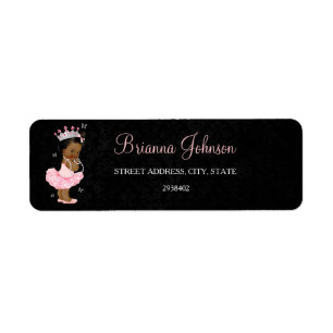 Etnisch Prinses Babyshower Adreslabel Etiket