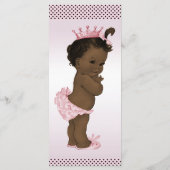 Etnisch  Prinses Polka Dot Baby shower Menu (Achterkant)