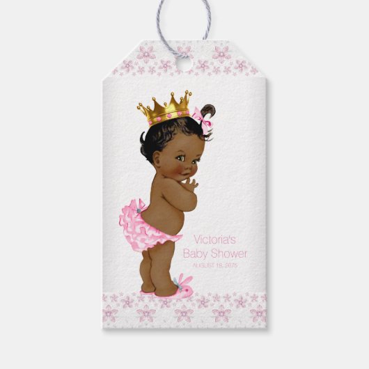 Etnisch prinsesje Baby shower Cadeaulabel (Voorkant)