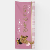 Etnisch prinsesje Baby shower Spandoek (Verticaal)