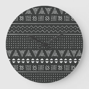 Etnisch stamverband: zwart wit patroon. grote klok