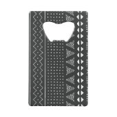 Etnisch stamverband: zwart wit patroon. kredietkaart flessenopener (Achterkant)
