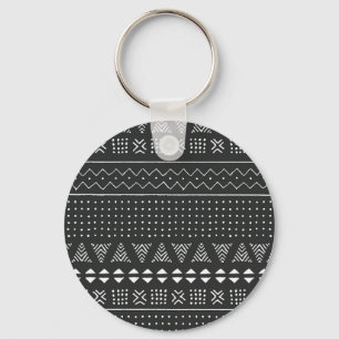 Etnisch stamverband: zwart wit patroon. sleutelhanger