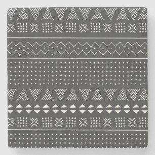 Etnisch stamverband: zwart wit patroon. stenen onderzetter