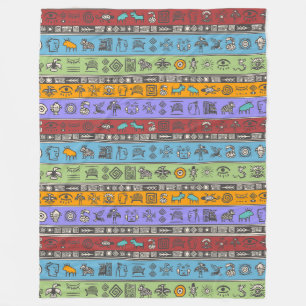 Etnisch tribaal patroon - aziatische aztec afrikan fleece deken