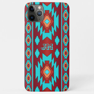 Etnisch zuidwest geometrisch aztec-patroon. iPhone 11 pro max hoesje