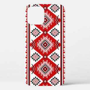 Etnisch zwart wit rood, Oekraïense motieven. iPhone 12 Hoesje