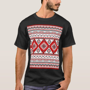 Etnisch zwart wit rood, Oekraïense motieven. T-shirt