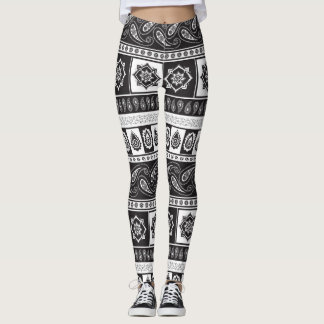 Etnisch zwart wit: tijdloos patroon leggings