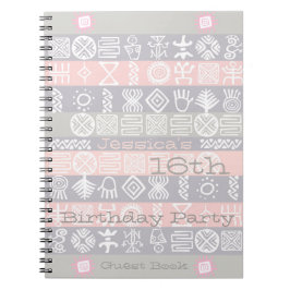 Etnische 16e Birthday Party Guest Book Notitieboek