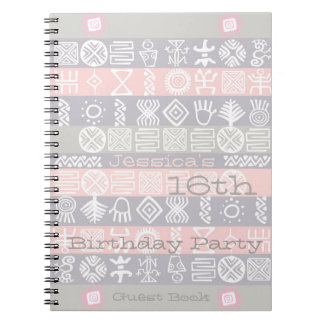 Etnische 16e Birthday Party Guest Book Notitieboek
