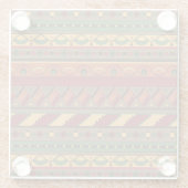 Etnische achtergrond glazen onderzetter (Achterkant)