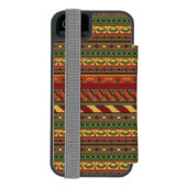 Etnische achtergrond incipio iPhone portemonnee hoesje (Agenda Achterkant)