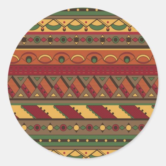 Etnische achtergrond ronde sticker (Voorkant)
