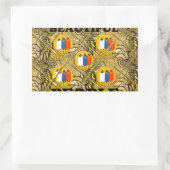 Etnische Afrikaanse Art Design Print: Mooie mensen Rechthoekige Sticker (Tas)