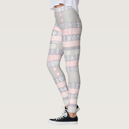 Etnische Afrikaanse Boho Chic Design Leggings (Links)