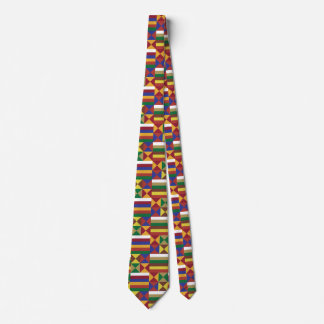 Etnische Afrikaanse Kente-kunst Helder geometrisch Stropdas