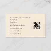 Etnische Afrikaanse Leopard Brush Strokes Ontwerp Visitekaartje (Achterkant)