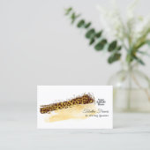 Etnische Afrikaanse Leopard Brush Strokes Ontwerp Visitekaartje (Staand voorkant)