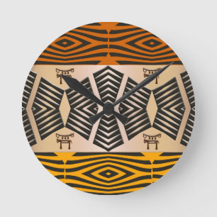 etnische afrikaanse stammenpatronen ronde klok