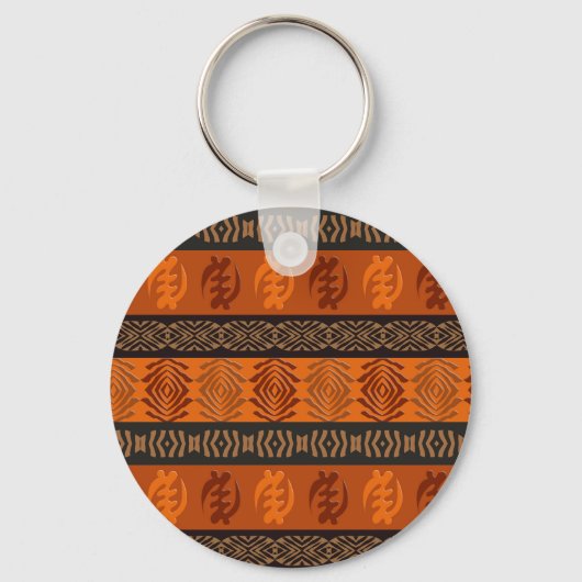 Etnische afrikaanse stammenpatroon.Adinkra-symbool Sleutelhanger (Voorkant)