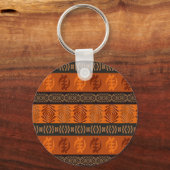 Etnische afrikaanse stammenpatroon.Adinkra-symbool Sleutelhanger (Voorkant)