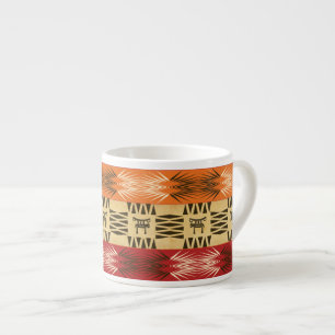 Etnische afrikaanse stammenstrips. espresso kop