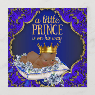 Etnische Afro-Amerikaanse Prince Baby Shower Kaart