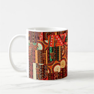 Etnische Afrocentric Kente Tribal Patroon Koffiemok