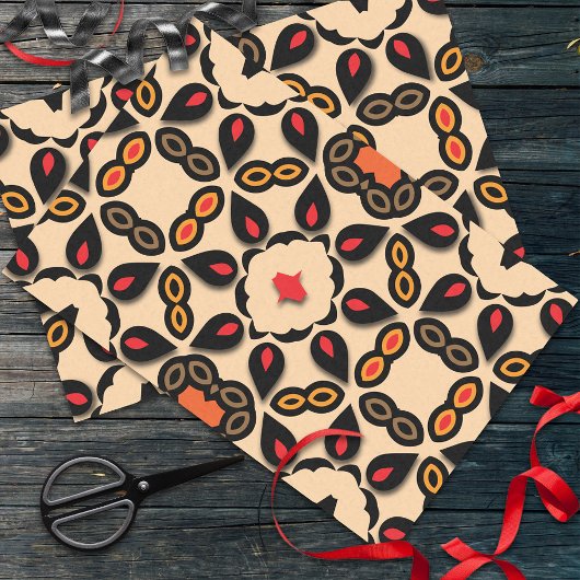 Etnische Arabesque Geometric Boho Chic Patroon Tissuepapier