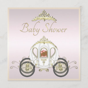 Etnische Baby in Princess Coach Baby shower Kaart