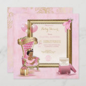 Etnische Baby Princess Crown Gold Pink Royal Kaart (Voorkant / Achterkant)