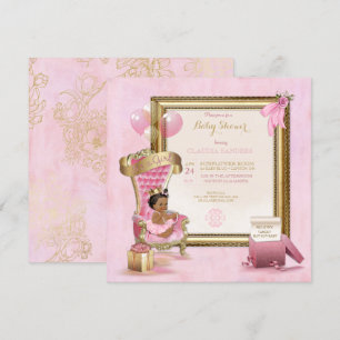Etnische Baby Prinses Crown Gold Pink Royal Kaart