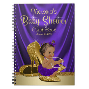 Etnische Ballerina Princess Baby shower Gastenboek Notitieboek