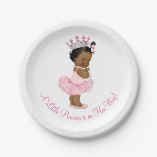 Etnische ballerina tutu parels prinses baby shower papieren bordje