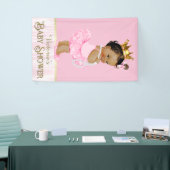 Etnische Ballerina Tutu Pearl Baby shower Spandoek (Beurs)